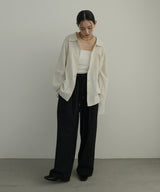 リネンライクストライプジョガーパンツ