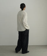 リネンライクストライプジョガーパンツ