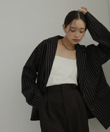 リネンライクストライプジャケット