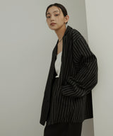 リネンライクストライプジャケット