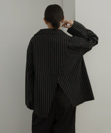 リネンライクストライプジャケット