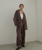 リネンライクストライプジャケット