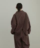 リネンライクストライプジャケット