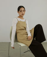 TRツイルバックオープンチュニックキャミ