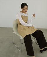 TRツイルバックオープンチュニックキャミ