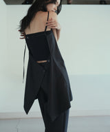 TRツイルバックオープンチュニックキャミ