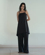 TRツイルバックオープンチュニックキャミ