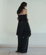 TRツイルバックオープンチュニックキャミ