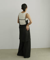 TRツイルバックオープンチュニックキャミ