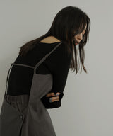 TRツイルバックオープンチュニックキャミ