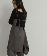 TRツイルバックオープンチュニックキャミ