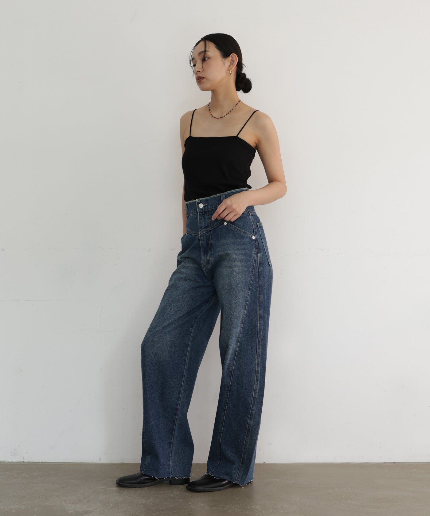 切り替えカーブデザインデニム – hellam