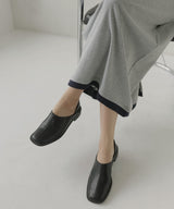 配色レイヤードカットリブワンピース