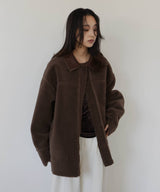 ムートンボアリバーシブルコート