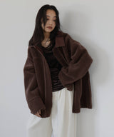 ムートンボアリバーシブルコート