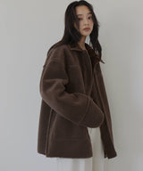 ムートンボアリバーシブルコート