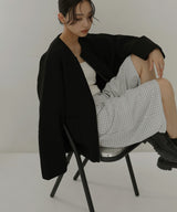 ジップアップニットカーデ