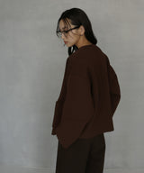 ジップアップニットカーデ