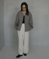 ジップアップニットカーデ