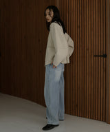 ジップアップニットカーデ