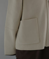 ジップアップニットカーデ