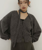 【12月上旬入荷】チョーカー付きニットカーディガン