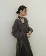 【12月上旬入荷】チョーカー付きニットカーディガン