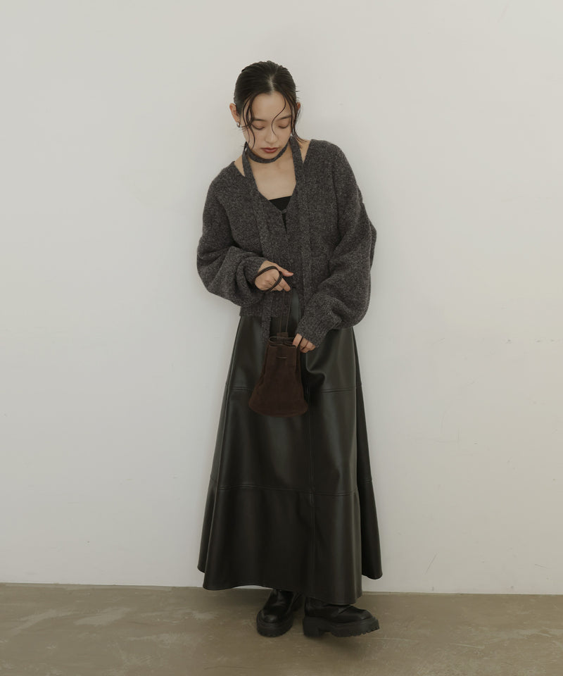 【12月上旬入荷】チョーカー付きニットカーディガン