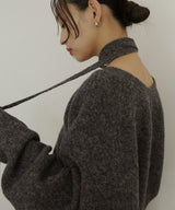 【12月上旬入荷】チョーカー付きニットカーディガン