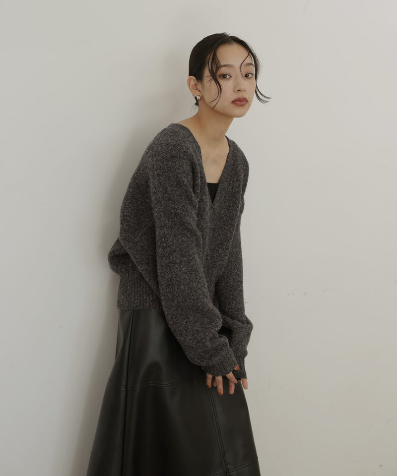 【12月上旬入荷】チョーカー付きニットカーディガン