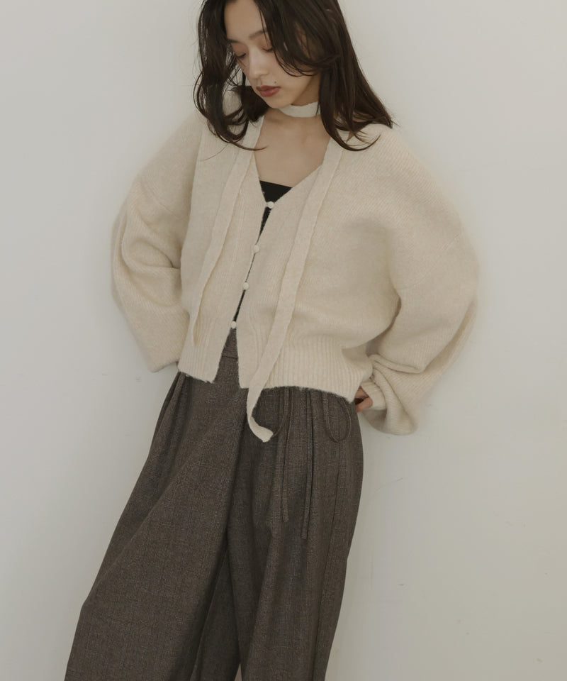 【12月上旬入荷】チョーカー付きニットカーディガン