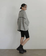 配色ミックスポロニット