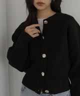 ニュアンスメタルボタンニットカーディガン