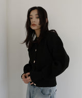 ニュアンスメタルボタンニットカーディガン