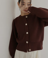 ニュアンスメタルボタンニットカーディガン