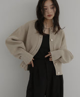 ニュアンスメタルボタンニットカーディガン