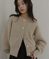 ニュアンスメタルボタンニットカーディガン