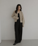 ニュアンスメタルボタンニットカーディガン