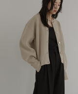 ニュアンスメタルボタンニットカーディガン