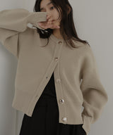 ニュアンスメタルボタンニットカーディガン