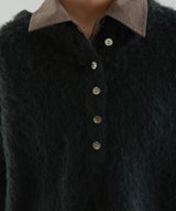 ヘンリーネックシャギーニット