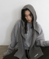 ヘンリーネックシャギーニット