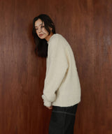 ヘンリーネックシャギーニット