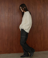 ヘンリーネックシャギーニット