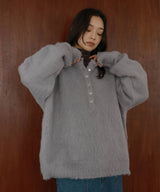 ヘンリーネックシャギーニット