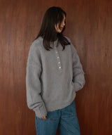 ヘンリーネックシャギーニット