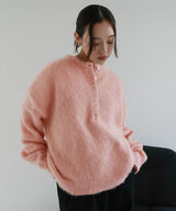 ヘンリーネックシャギーニット