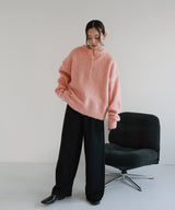 ヘンリーネックシャギーニット