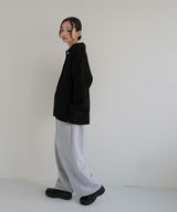 襟付きポロニットカーディガン