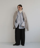 襟付きポロニットカーディガン